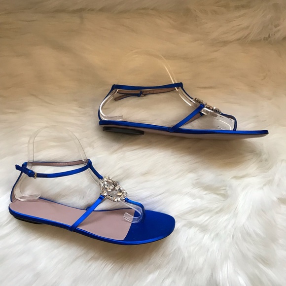 ⭕️SOLD⭕️. NEW! GUCCI GG Swarovski Crystal Sandals - Picture 5 of 8